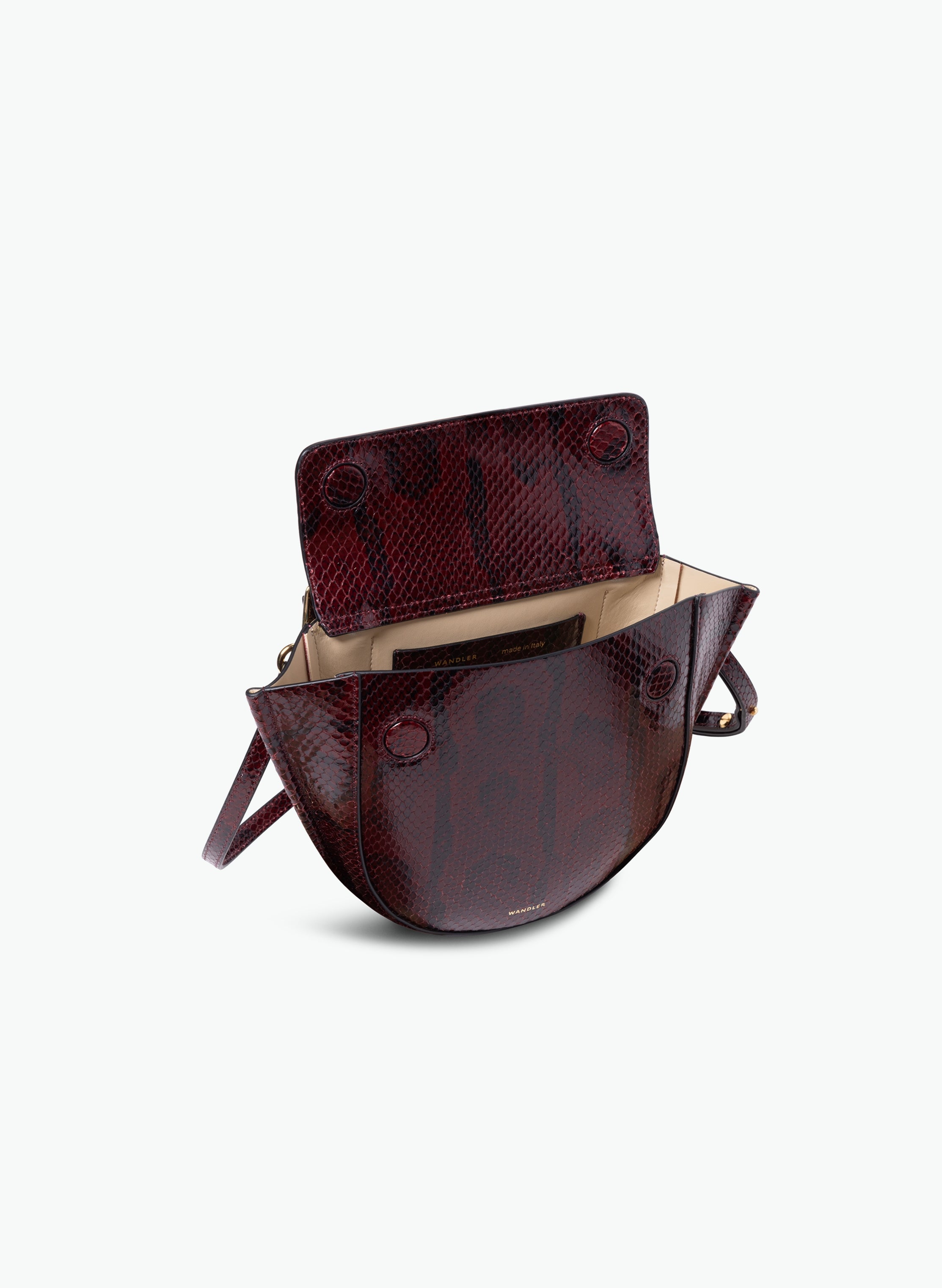 Hortensia Bag Mini - Bordeaux Python