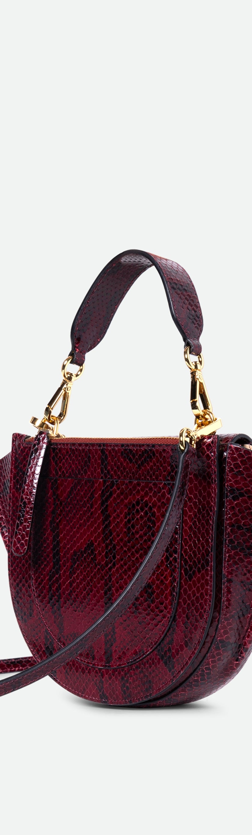 Hortensia Bag Mini - Bordeaux Python