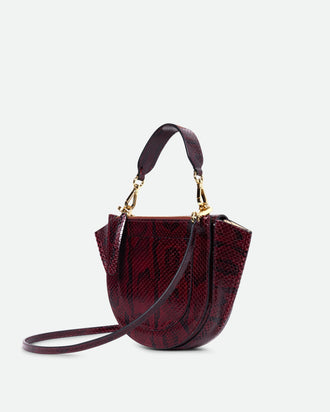 Hortensia Bag Mini - Bordeaux Python