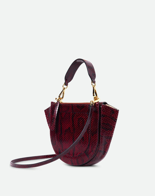 Hortensia Bag Mini - Bordeaux Python