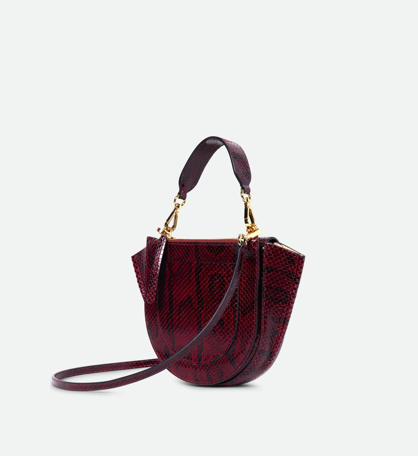 Hortensia Bag Mini - Bordeaux Python