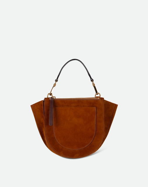 Hortensia Bag Mini – Hellbraunes Wildleder