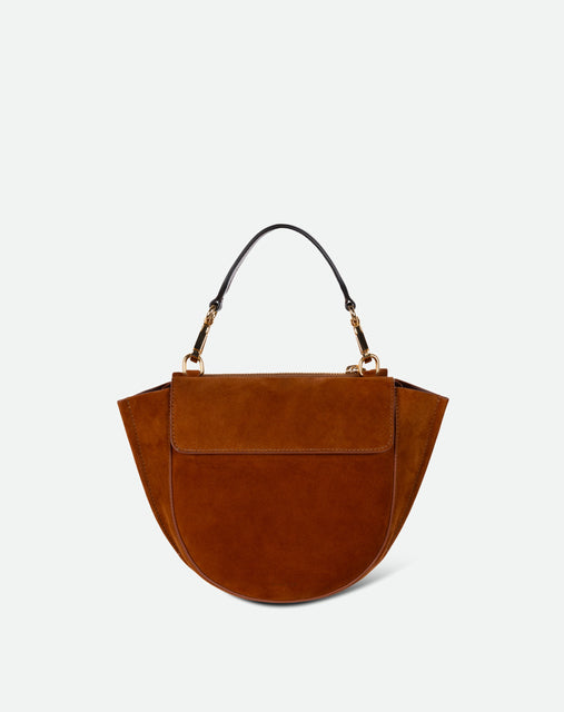 Hortensia Bag Mini – Hellbraunes Wildleder