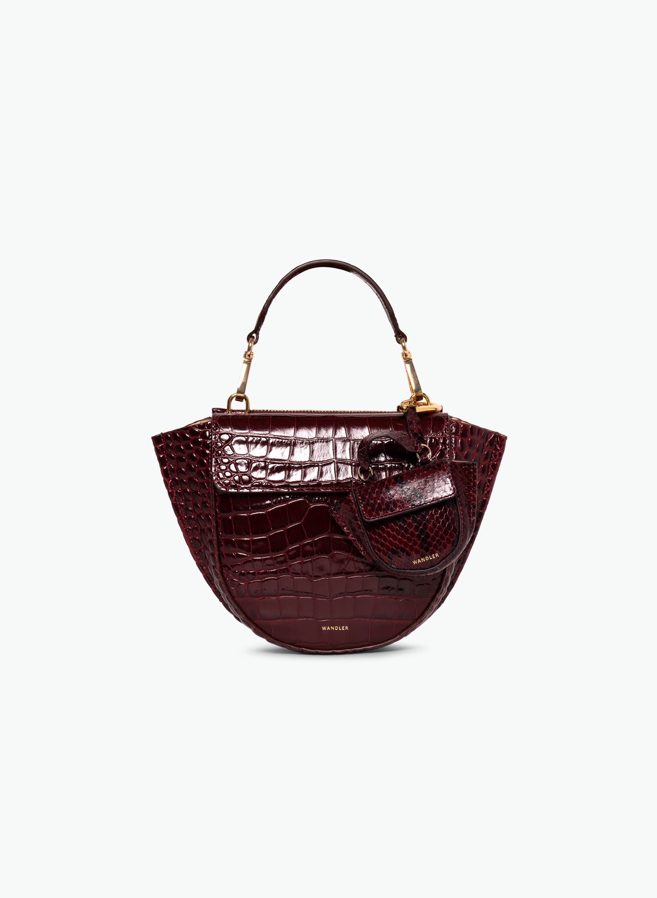 Hortensia Bag Mini - Bordeaux Python