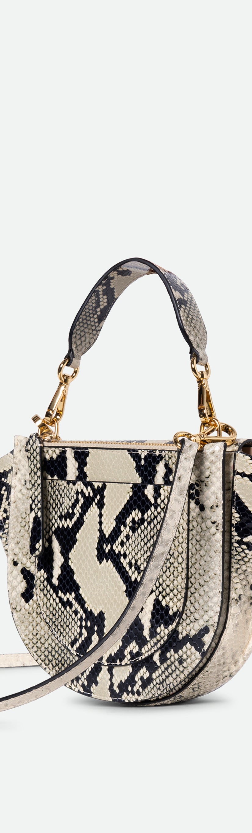 Hortensia Bag Mini - Black / White Python