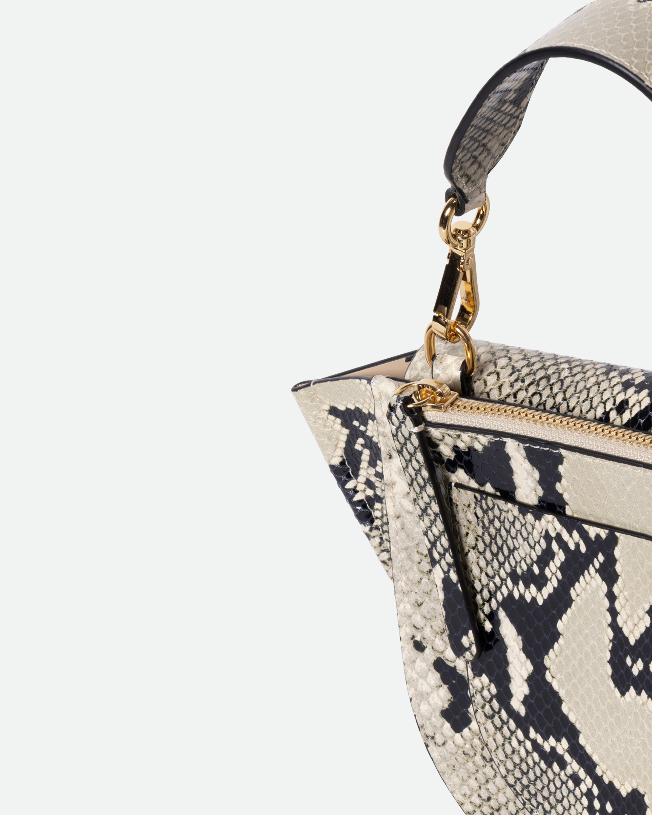 Hortensia Bag Mini - Black / White Python