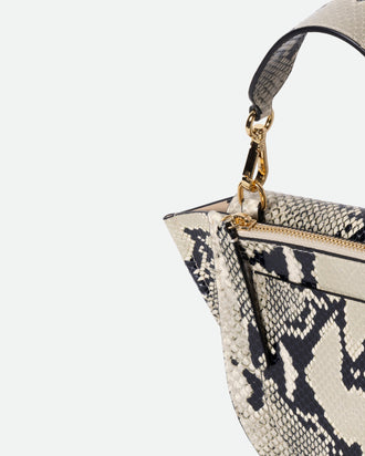 Hortensia Bag Mini - Black / White Python