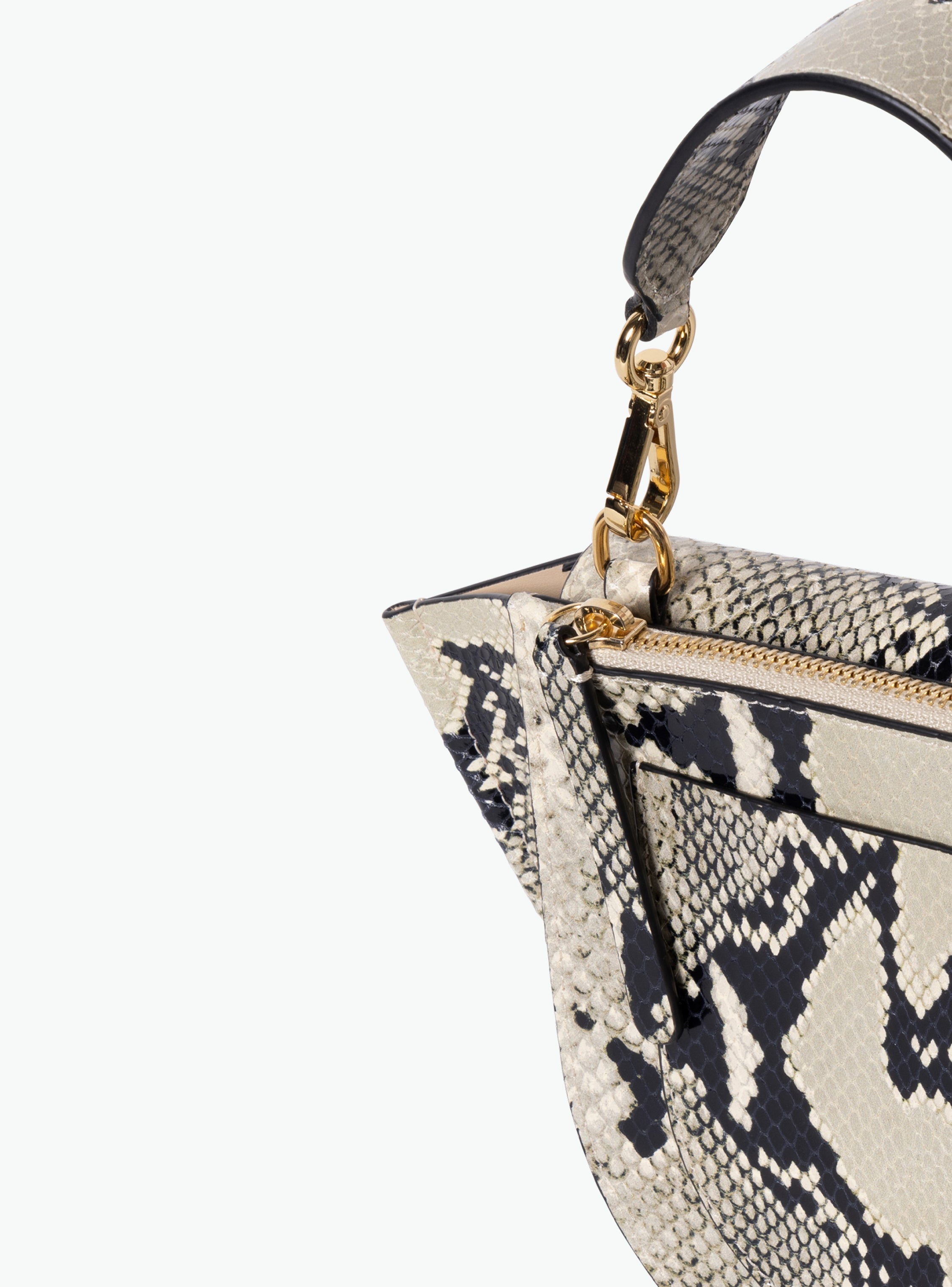 Hortensia Bag Mini - Black / White Python