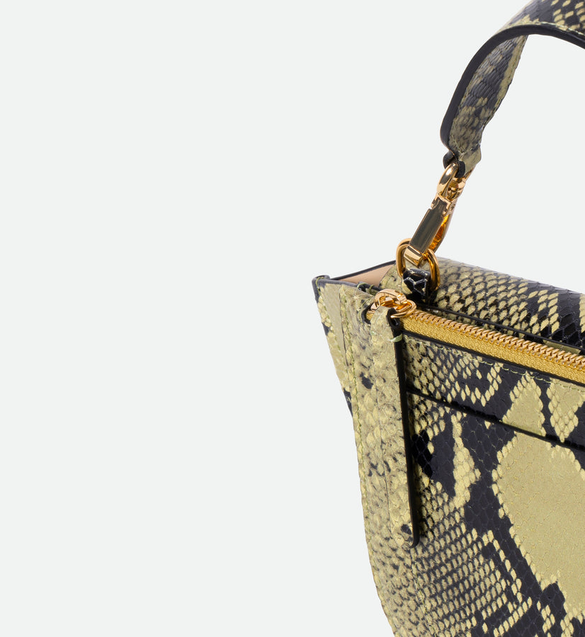 Hortensia Bag Mini - Lime Python