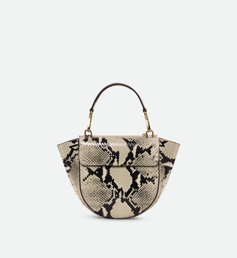 Hortensia Bag Mini - Black / White Python