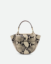 Hortensia Bag Mini - Black / White Python