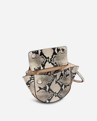 Hortensia Bag Mini - Black / White Python