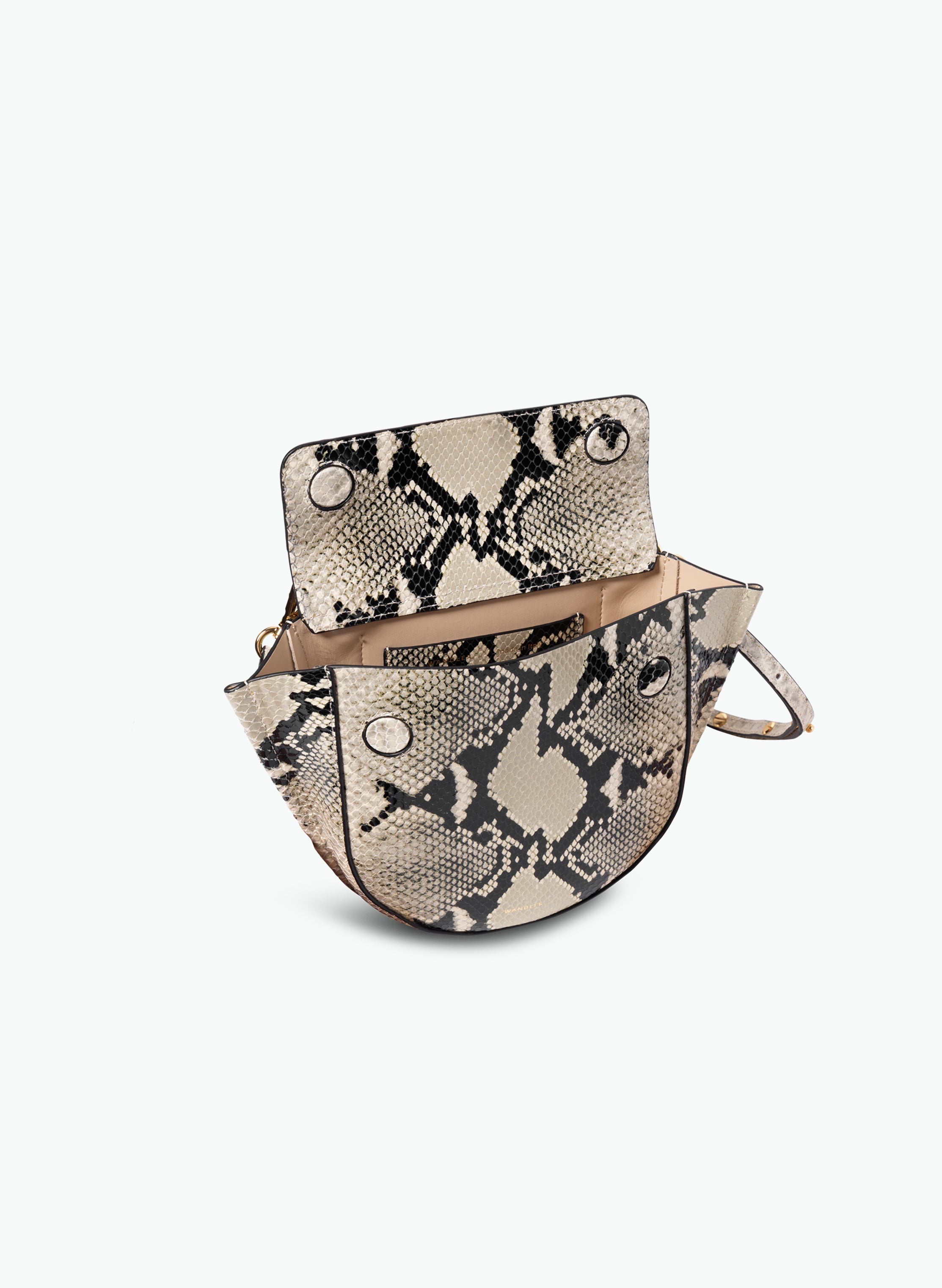 Hortensia Bag Mini - Black / White Python