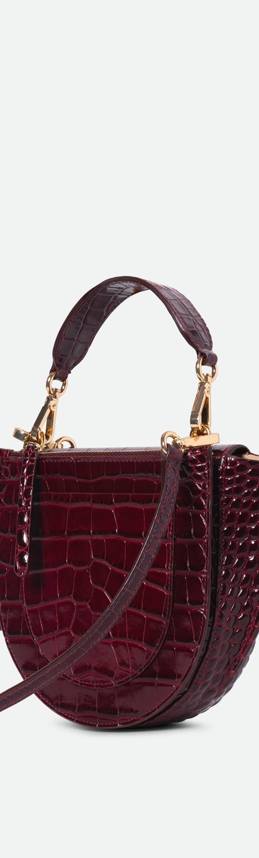 Hortensia Bag Mini - Bordeaux Croco