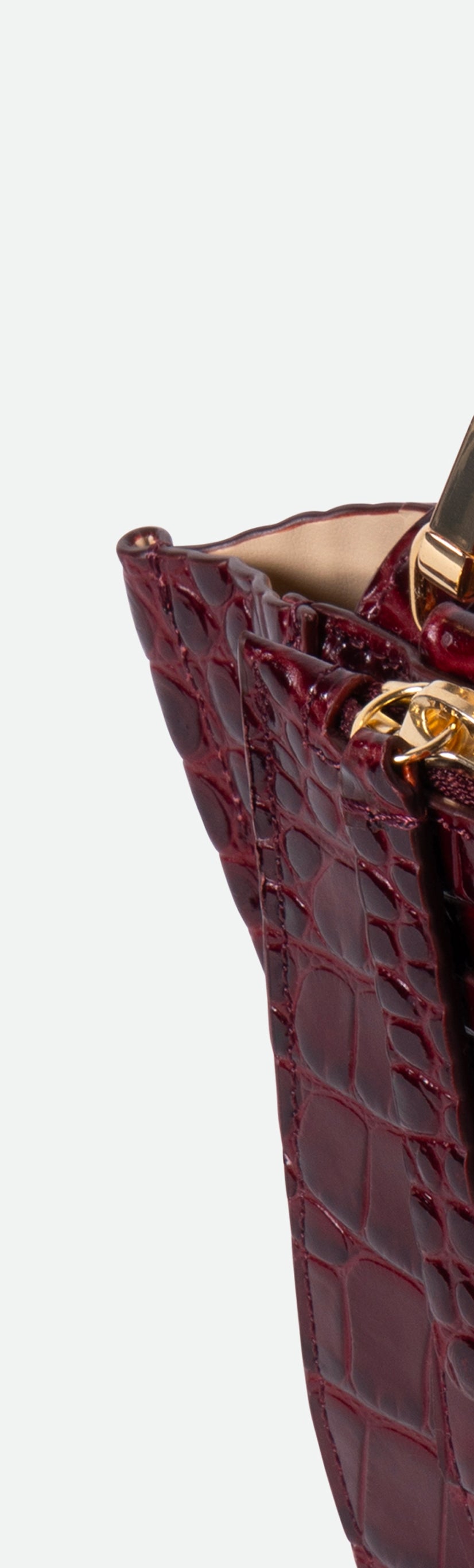 Hortensia Bag Mini - Bordeaux Croco