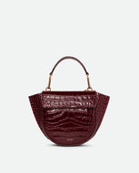 Hortensia Bag Mini - Bordeaux Croco