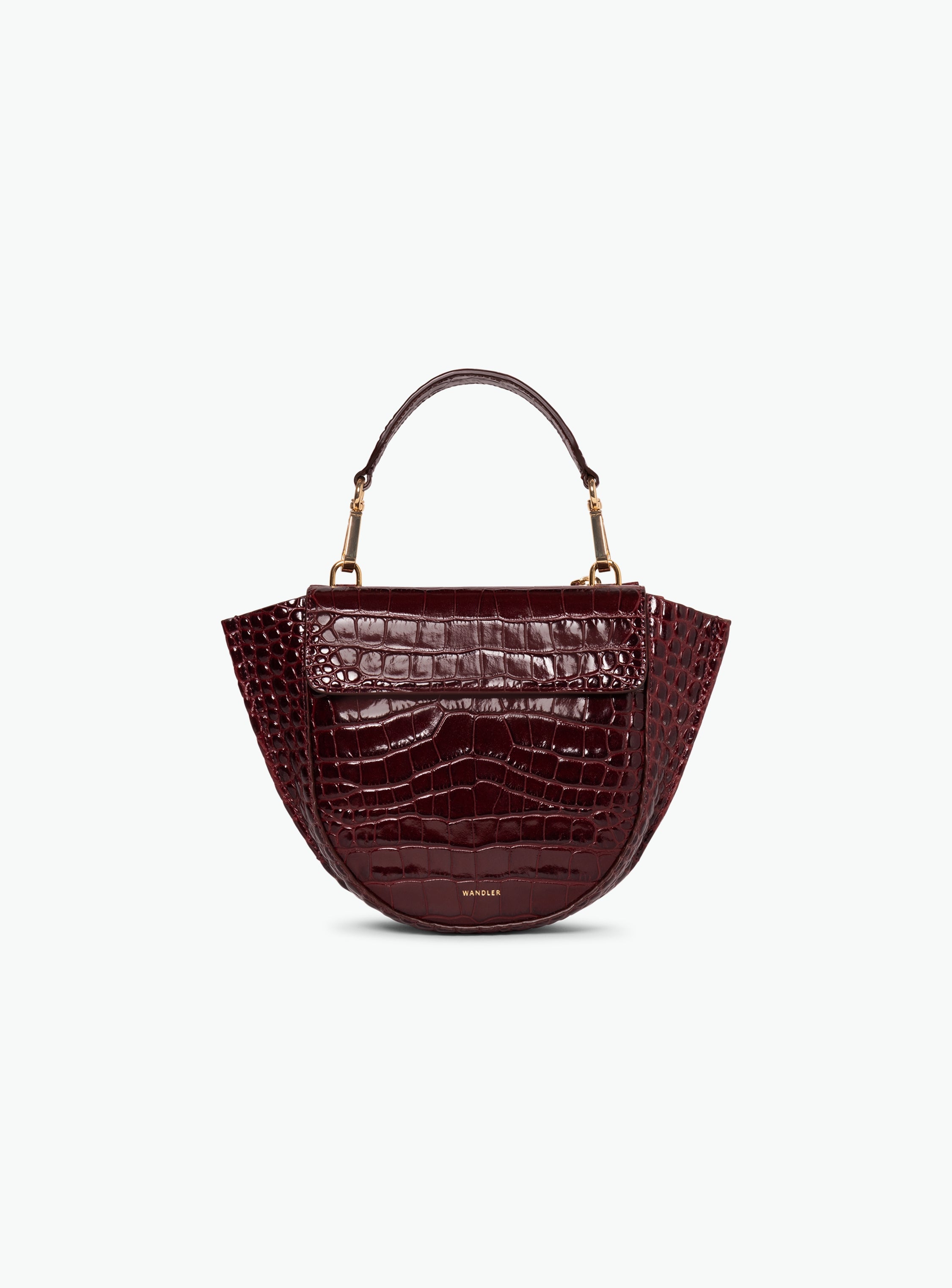 Hortensia Bag Mini - Bordeaux Croco