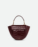Hortensia Bag Mini - Bordeaux Croco
