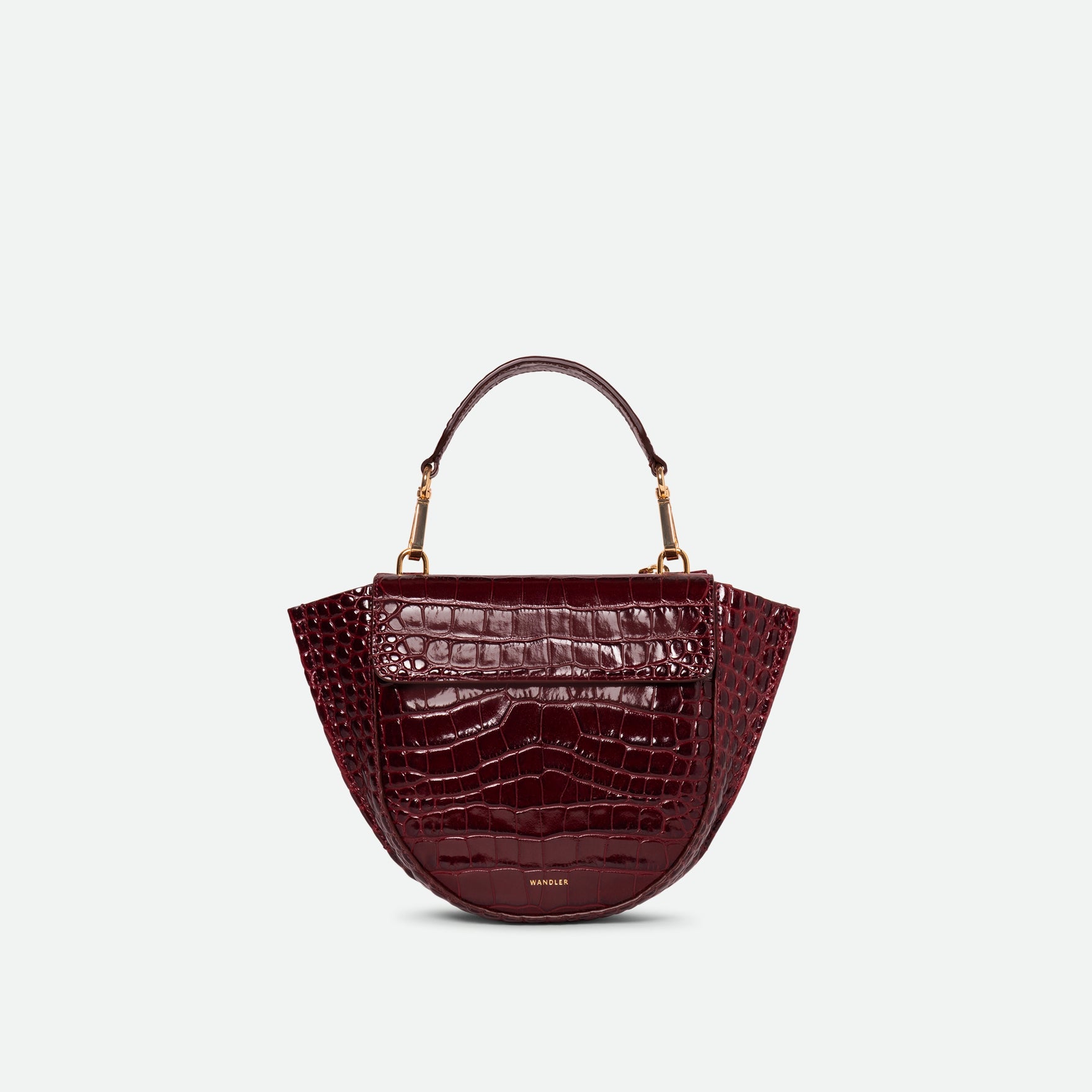 Hortensia Bag Mini - Bordeaux Croco
