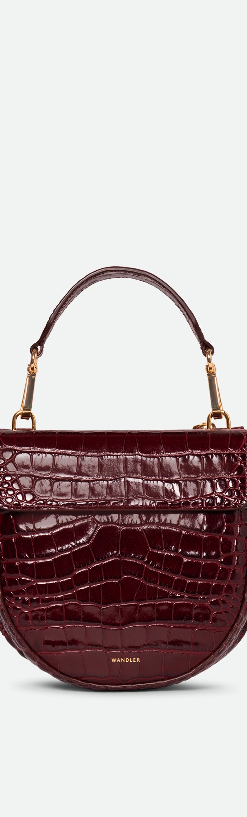 Hortensia Bag Mini - Bordeaux Croco