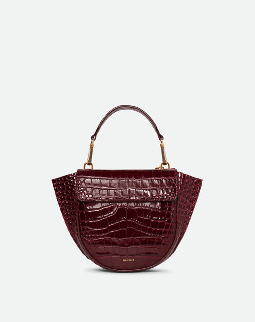 Hortensia Bag Mini - Bordeaux Croco