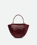 Hortensia Bag Mini - Bordeaux Croco