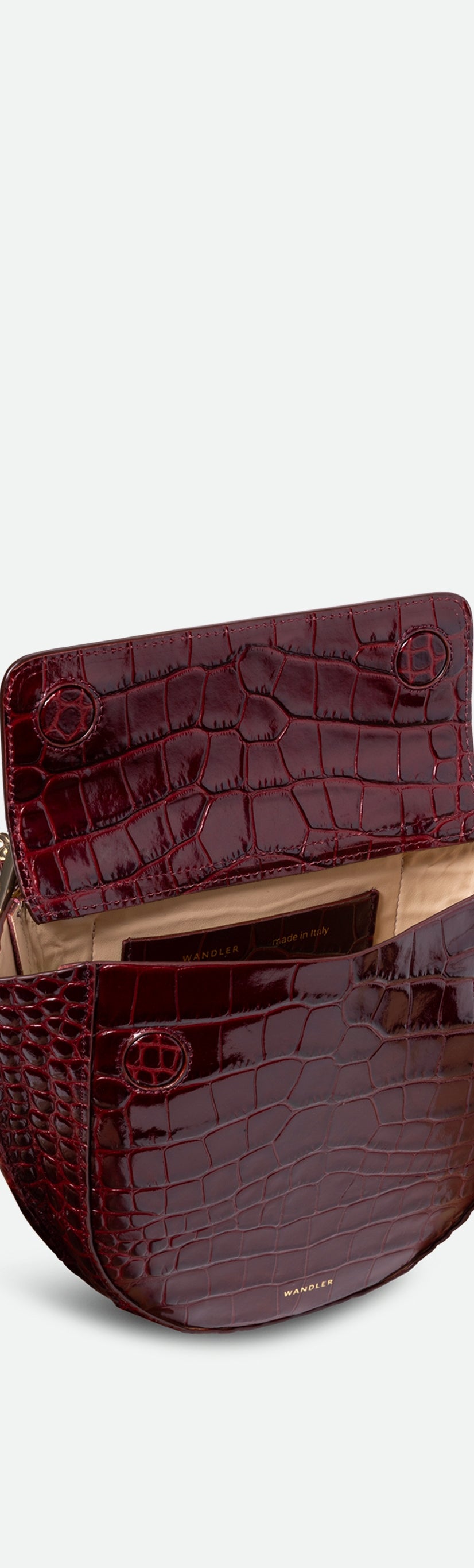 Hortensia Bag Mini - Bordeaux Croco