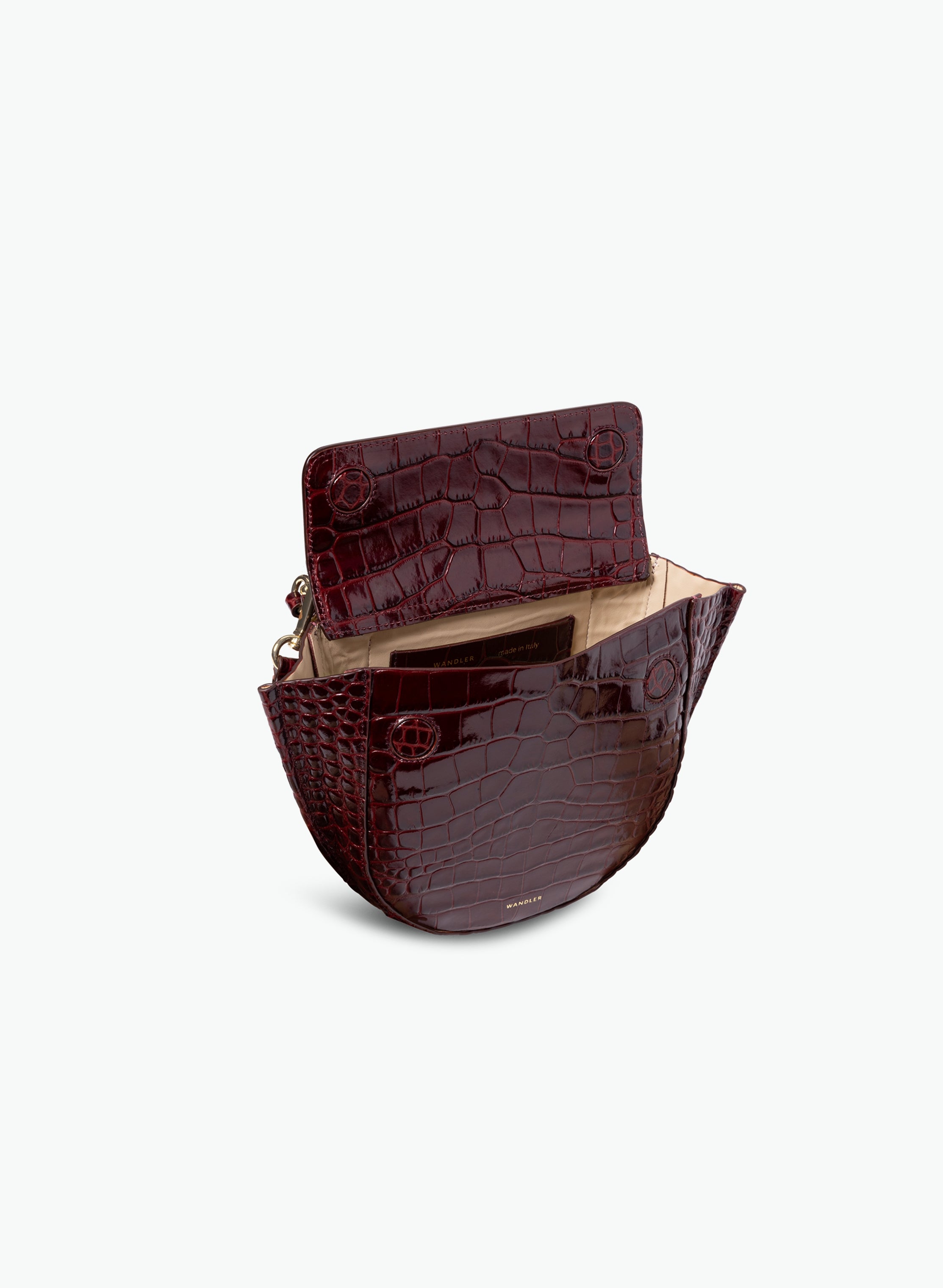 Hortensia Bag Mini - Bordeaux Croco