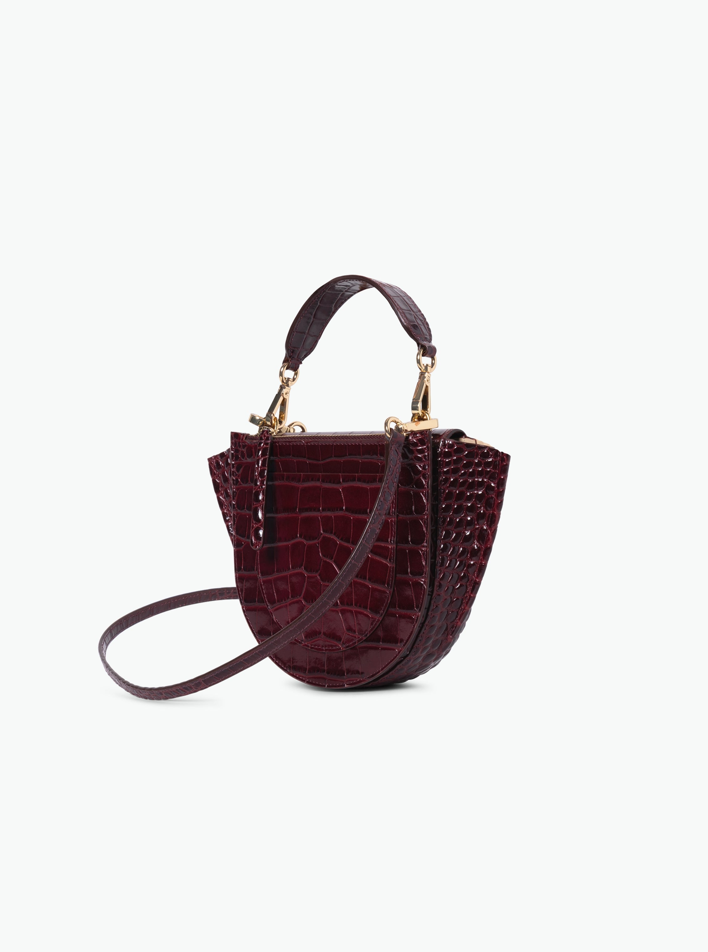 Hortensia Bag Mini - Bordeaux Croco