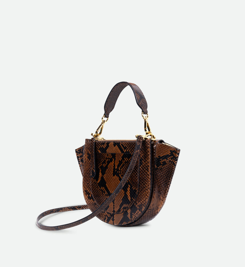 Hortensia Bag Mini - Brown Python