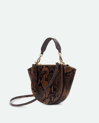Hortensia Bag Mini - Brown Python