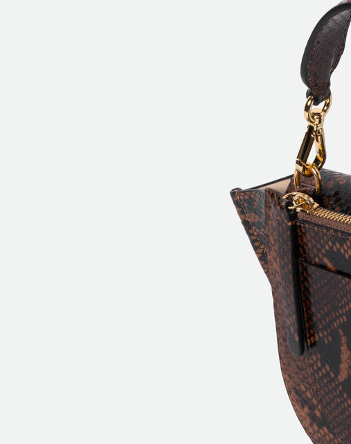 Hortensia Bag Mini - Brown Python
