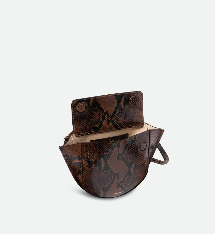Hortensia Bag Mini - Brown Python