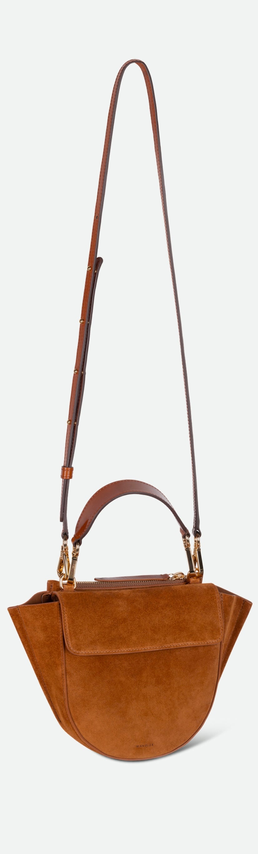 Hortensia Bag Mini - Cognac Suede