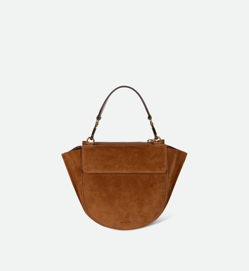 Hortensia Bag Mini - Cognac Suede