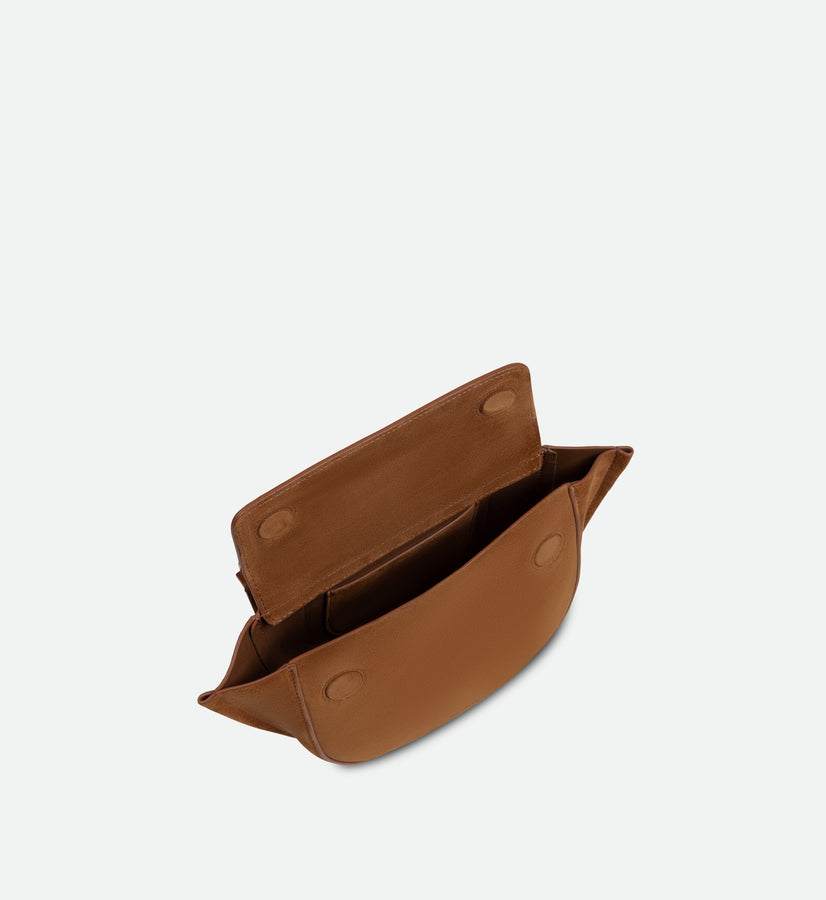 Hortensia Bag Mini - Cognac Suede