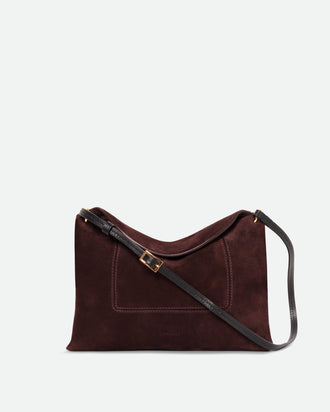 Penelope Slouch Bag - Acai Suede