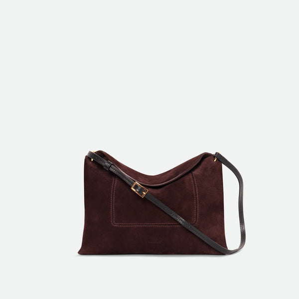 Penelope Slouch Bag - Acai Suede – Wandler.com