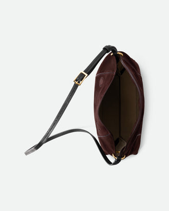 Penelope Slouch Bag - Acai Suede