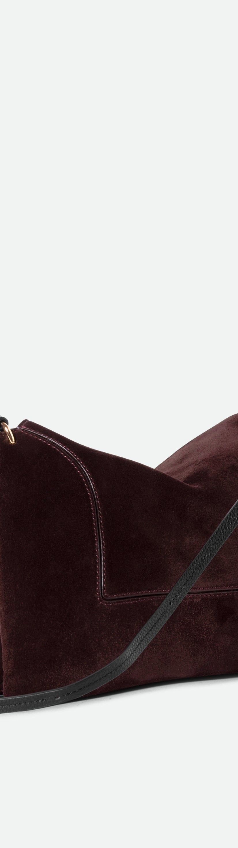 Penelope Slouch Bag - Acai Suede