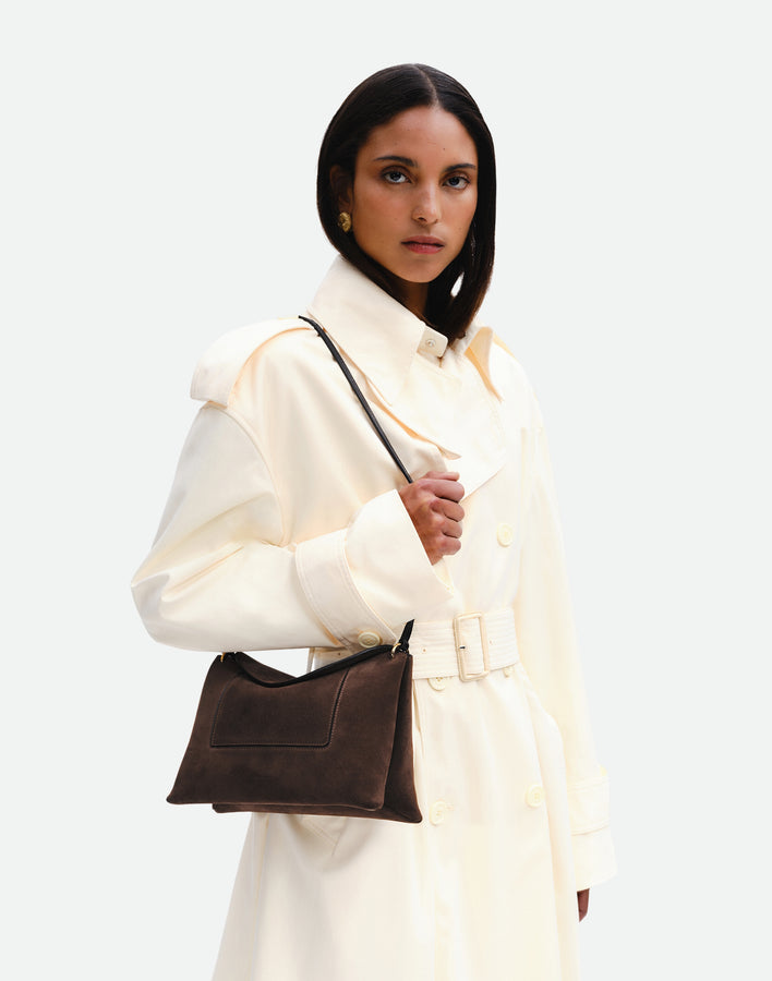 Penelope Slouch Bag - Palissander Suede