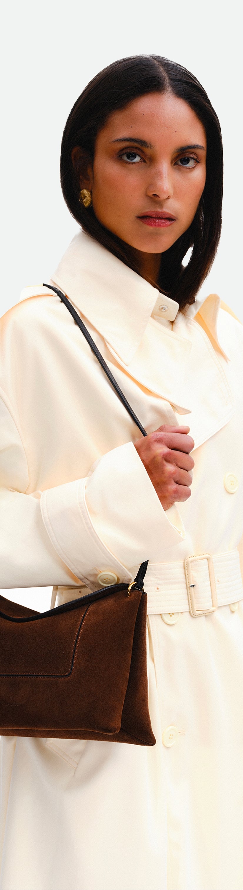 Penelope Slouch Bag - Palissander Suede