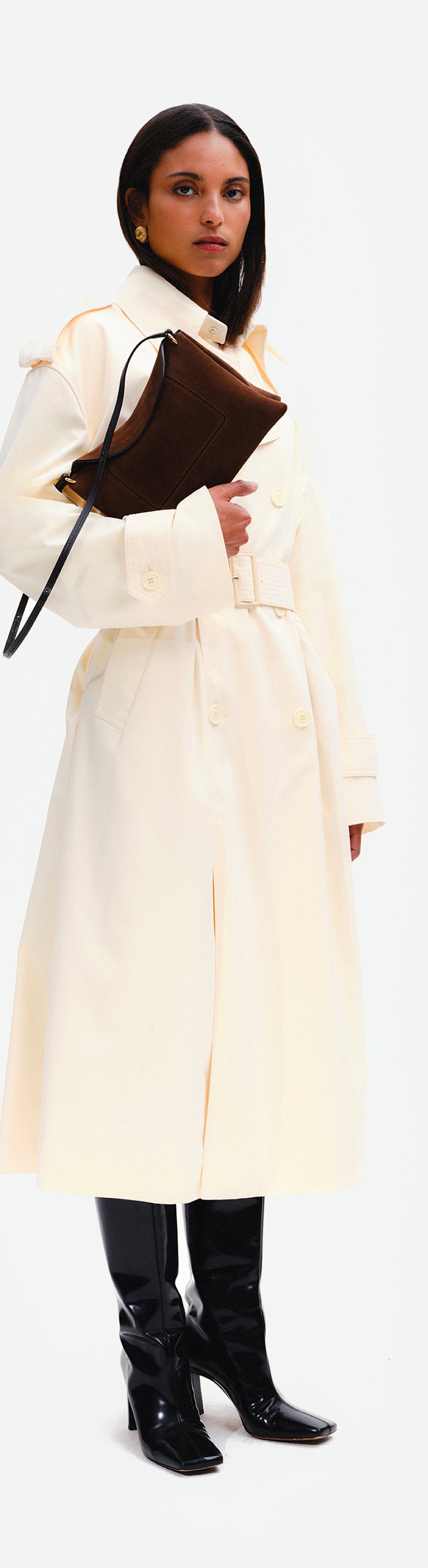 Penelope Slouch Bag - Palissander Suede