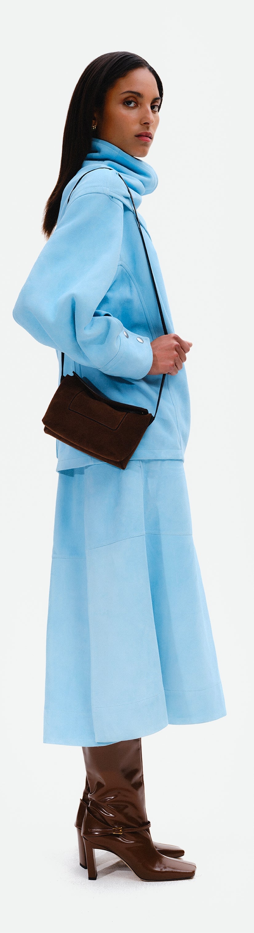 Penelope Slouch Mini - Palissander Suede