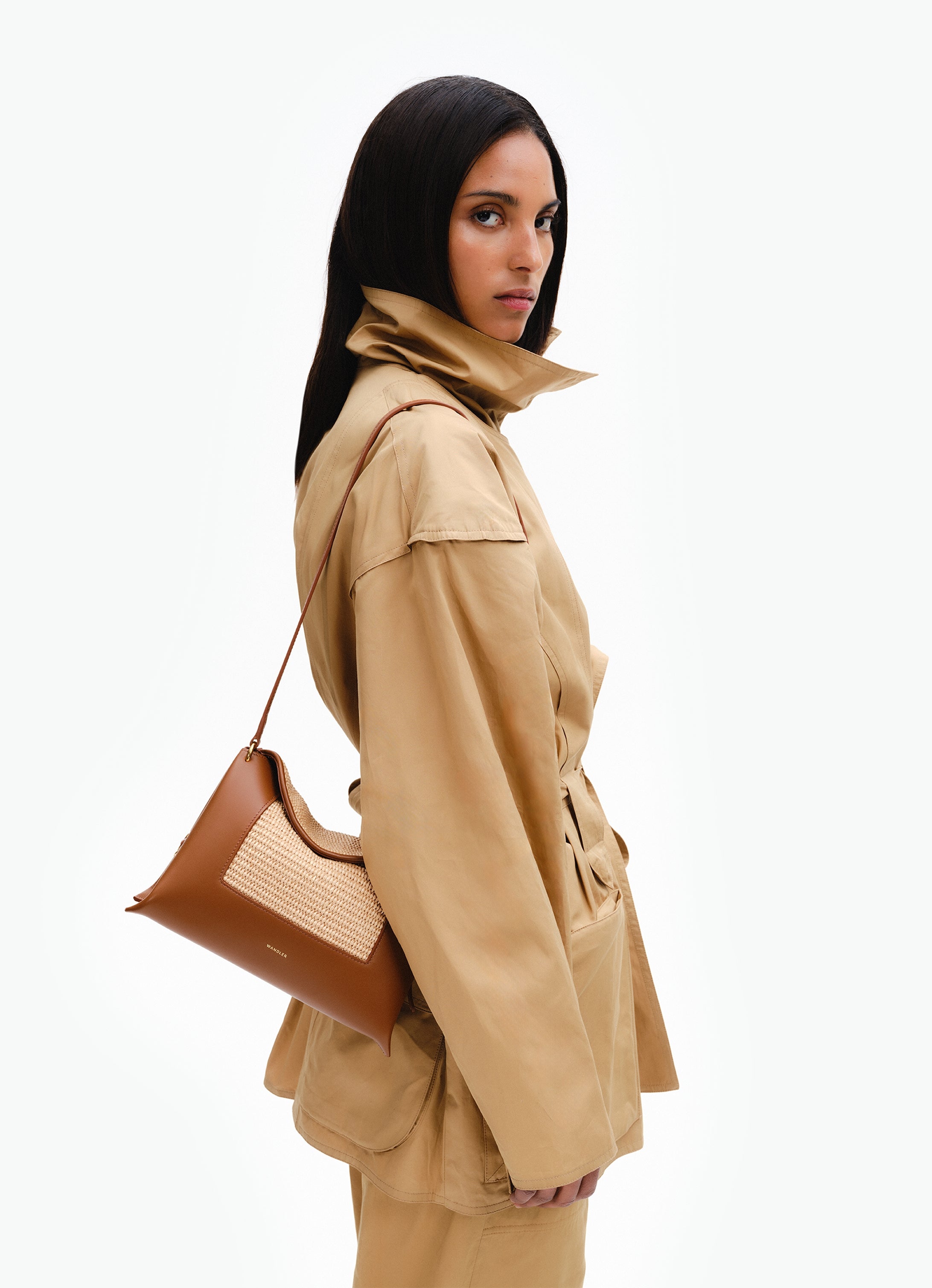 Penelope Slouch Bag - Straw / Sienna