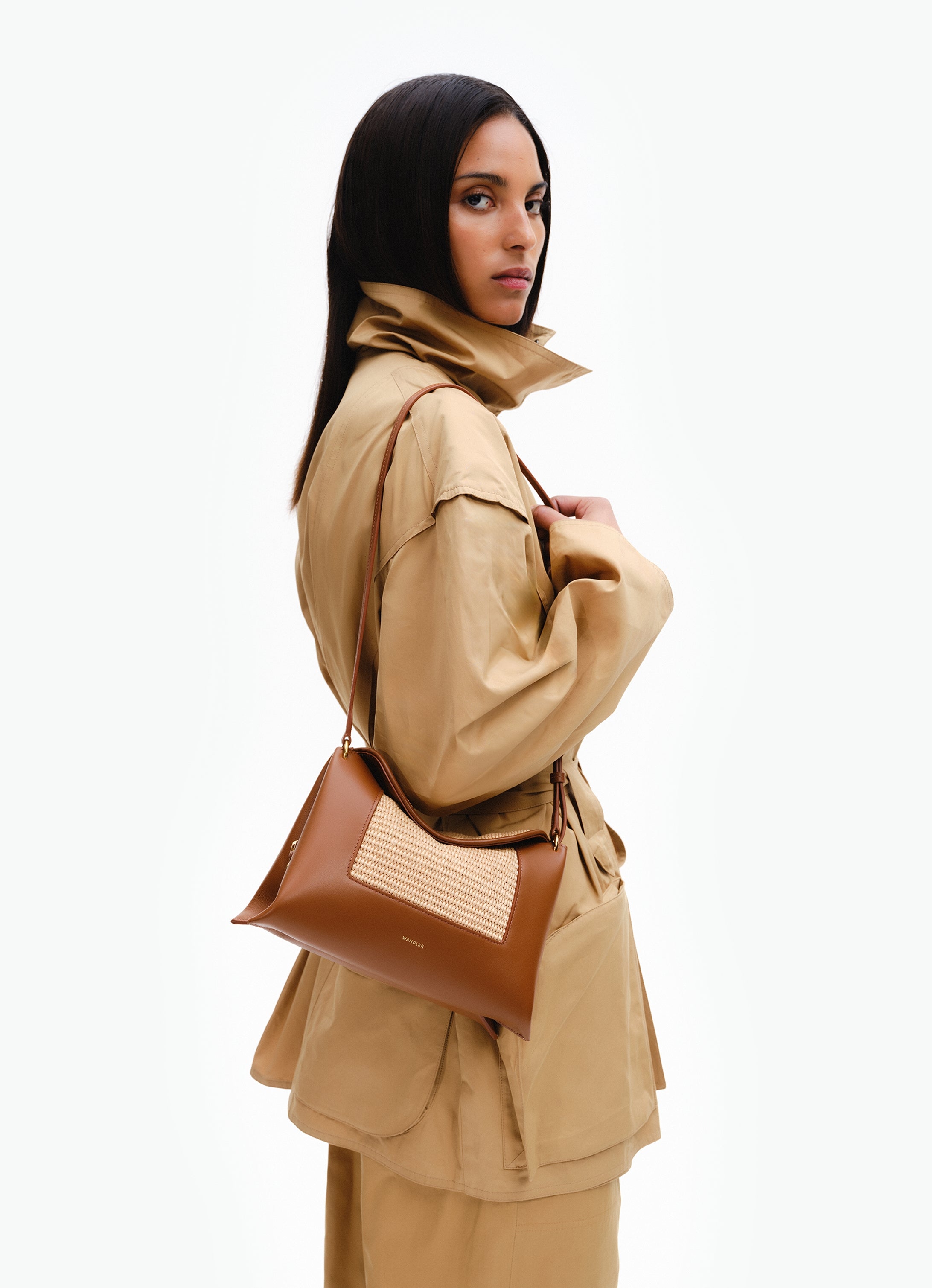 Penelope Slouch Bag - Straw / Sienna