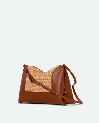 Penelope Slouch Bag - Stroh / Sienna