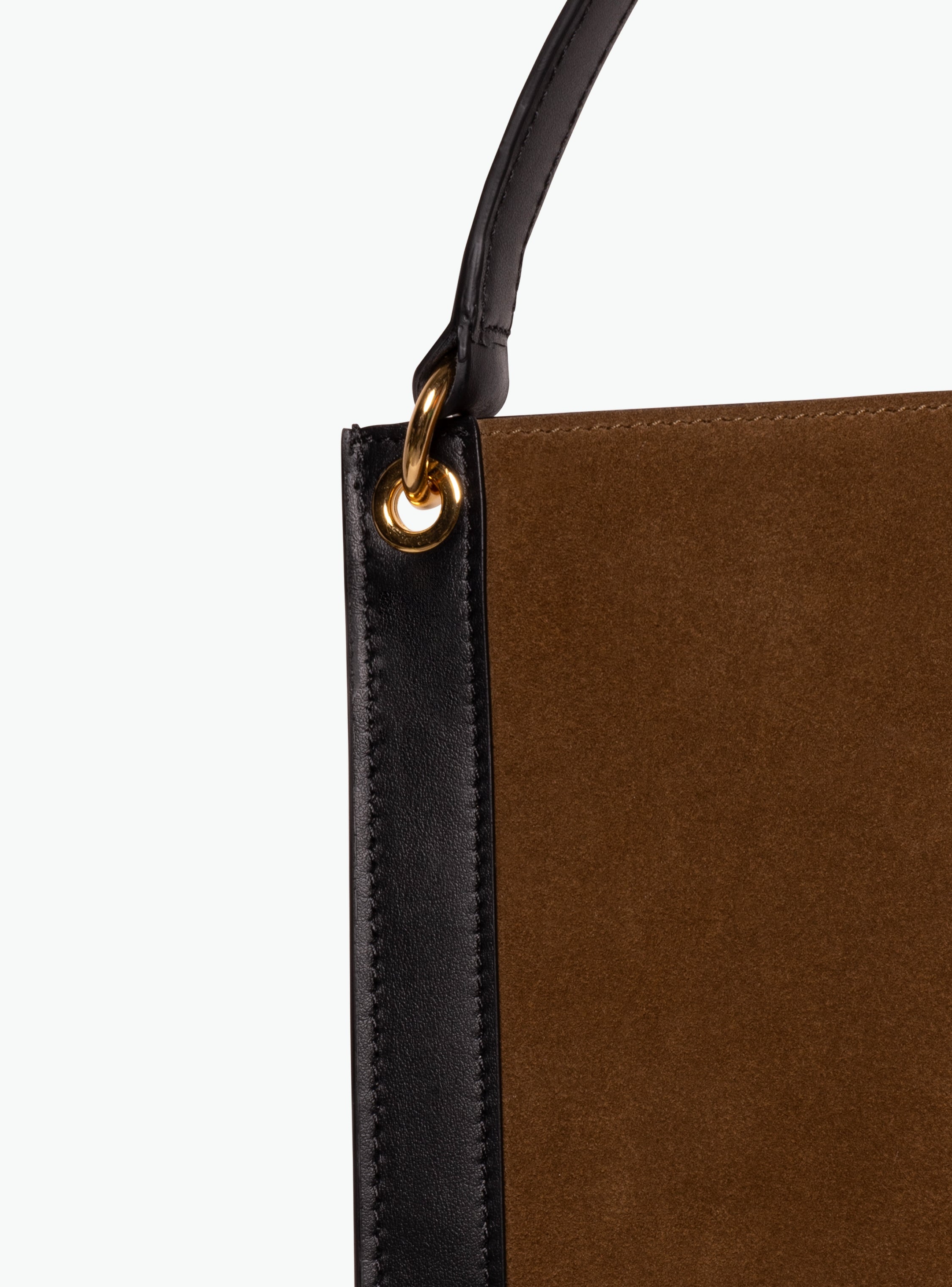 Penny Tote - Tabbaco Suede / Black