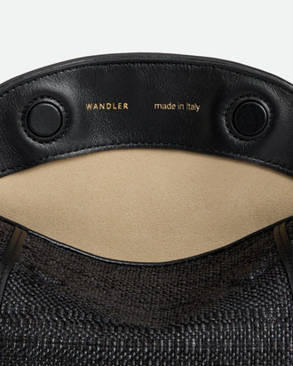 Penelope Slouch Bag - Black Raffia