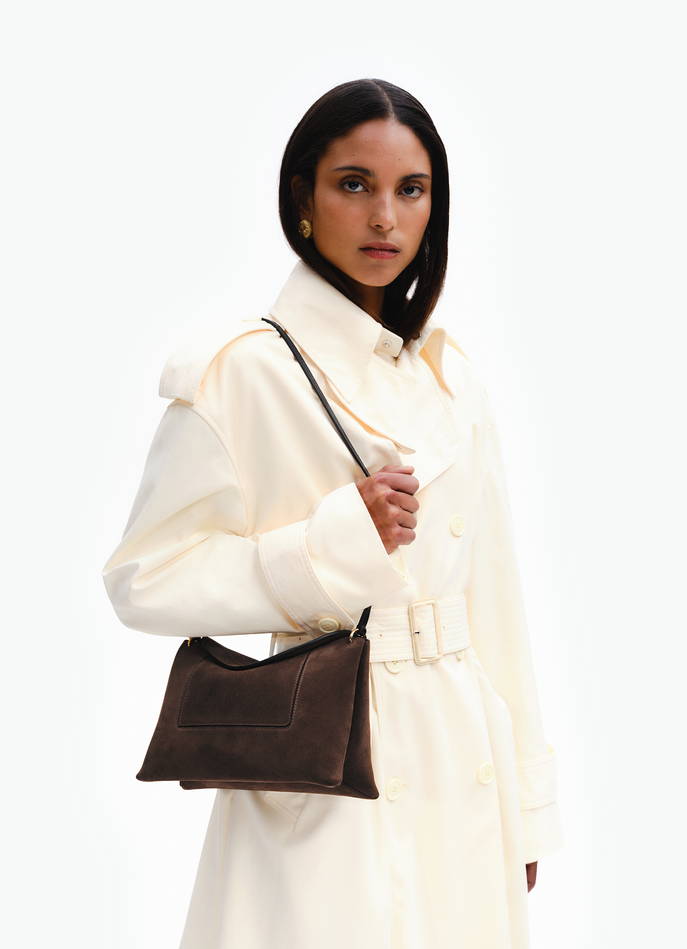 Penelope Slouch Bag - Palissander Suede